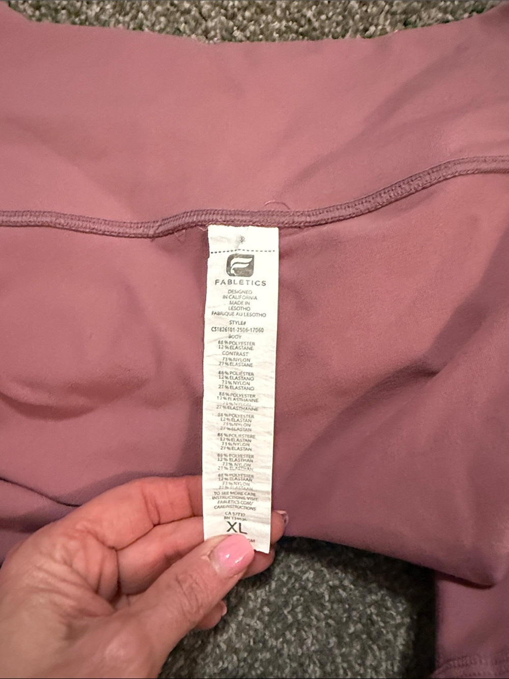 Fabletics Mauve-Pink High-Rise Leggings